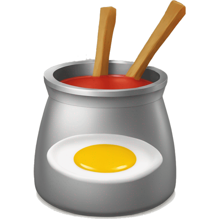 Un caquelon à fondue suisse  emoji