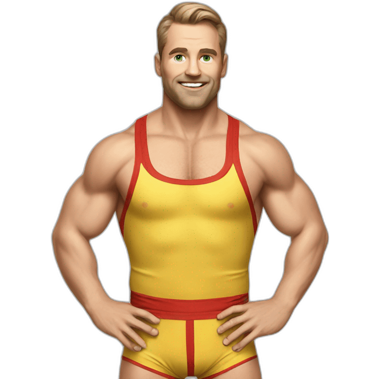 vintage colorful wrestling clothes for white men emoji