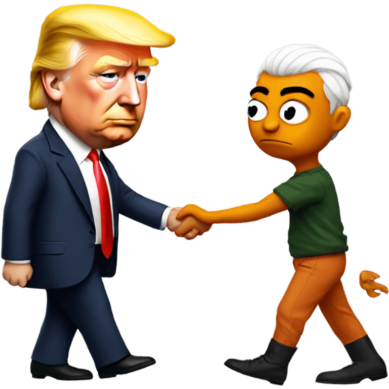 trump and pepe holding hands emoji