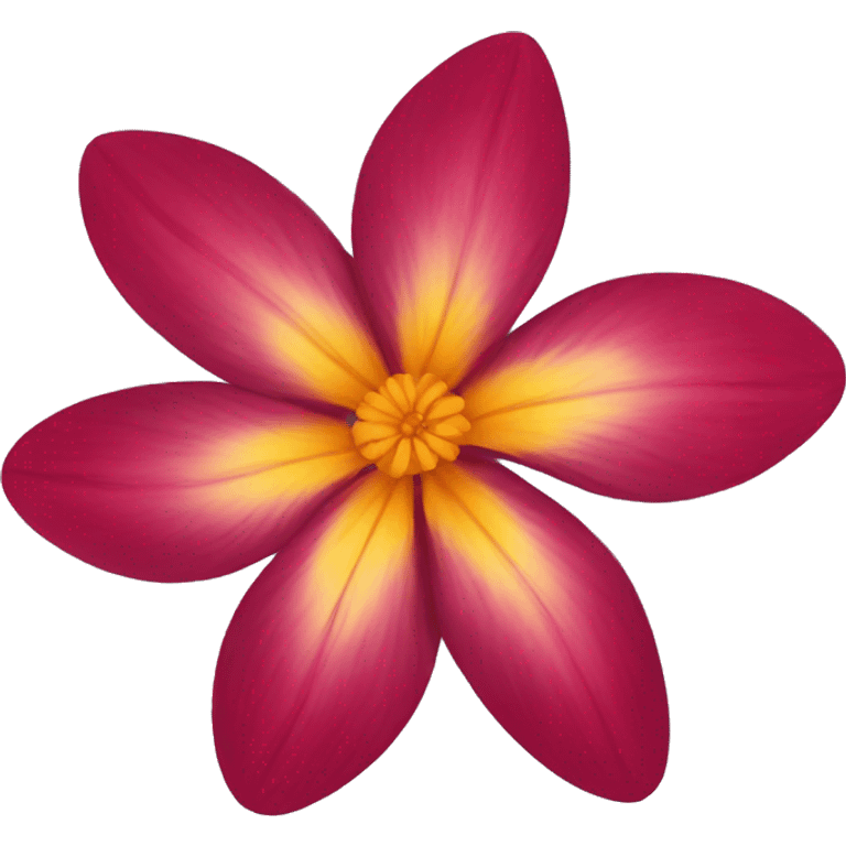 red-golden 7-petal fower with yellow and purple pistil emoji