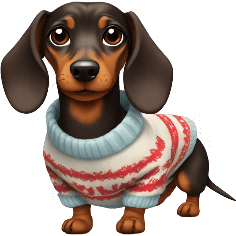 Dachshund in sweater emoji