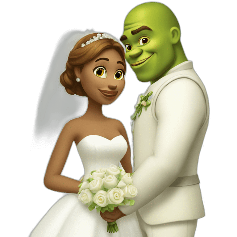 Shrek en Fiona wedding  emoji