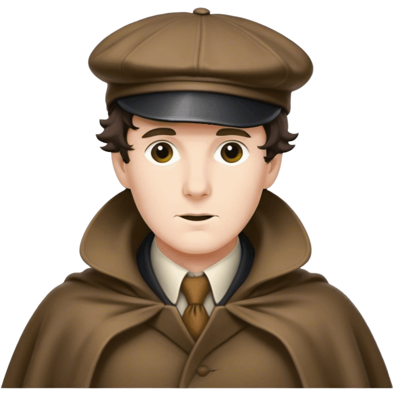 sherlock holmes wearing a deerstalker hat and an Inverness cape emoji