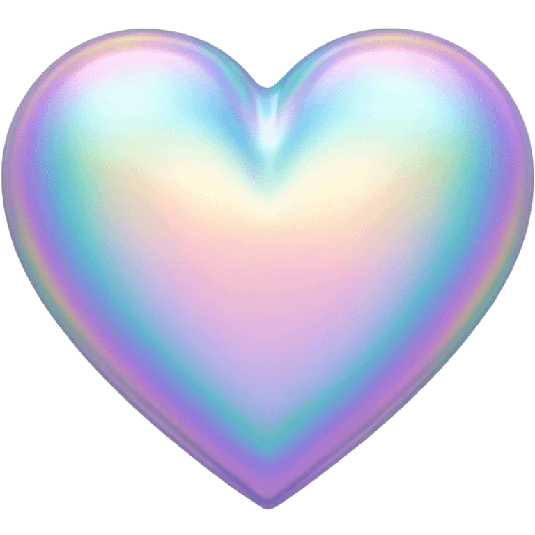 Pastel iridescent heart emoji