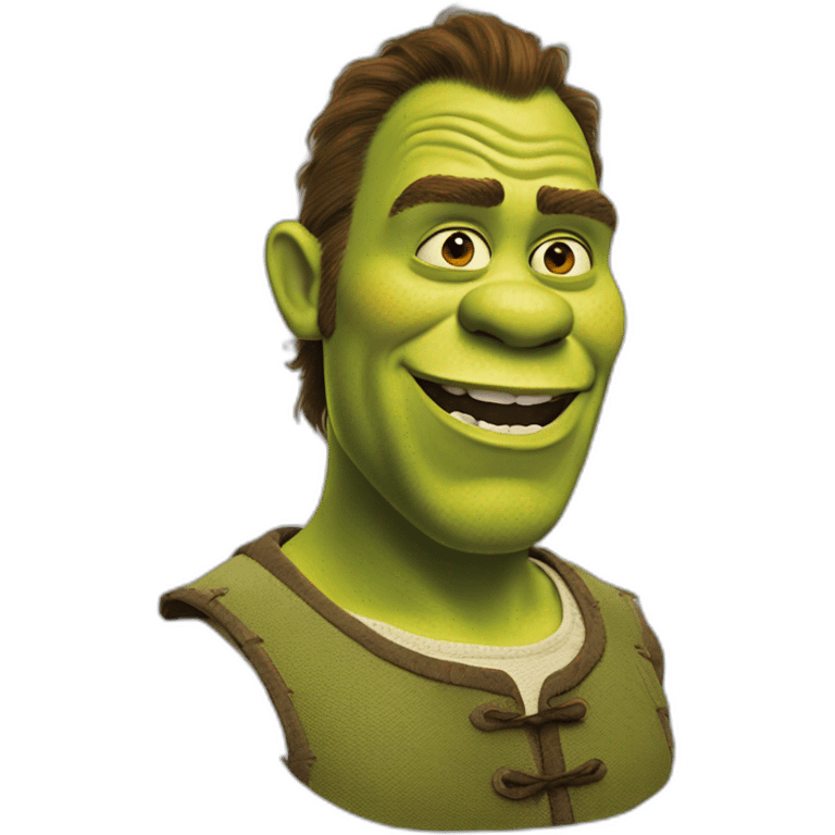 Shrek als rick ashley emoji