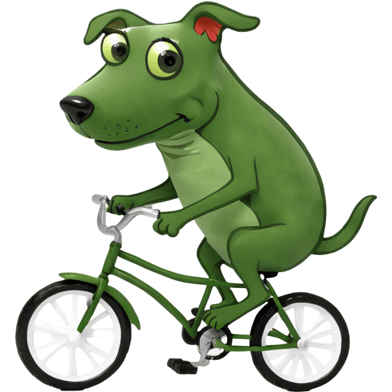 Dog riding a bike emoji