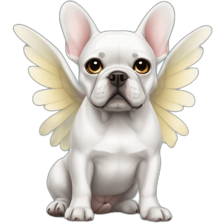 french bulldog angel emoji