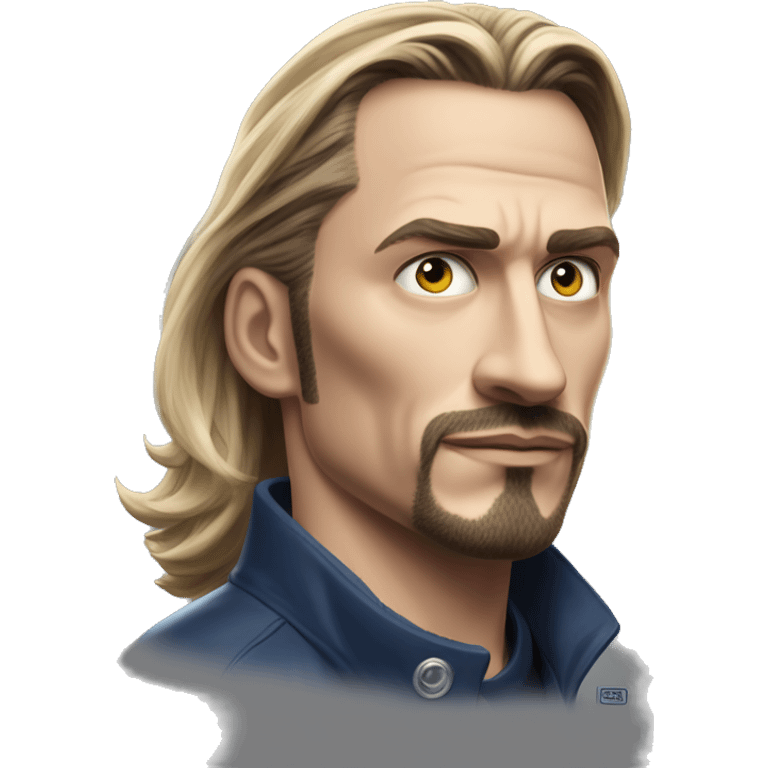 IKEA co-worker FBI Zlatan in Marvel Avengers style, oil paint, mysterious eyes, intricate lips, masterpiece pose, odd perspective, beautiful, desirable, logical emoji