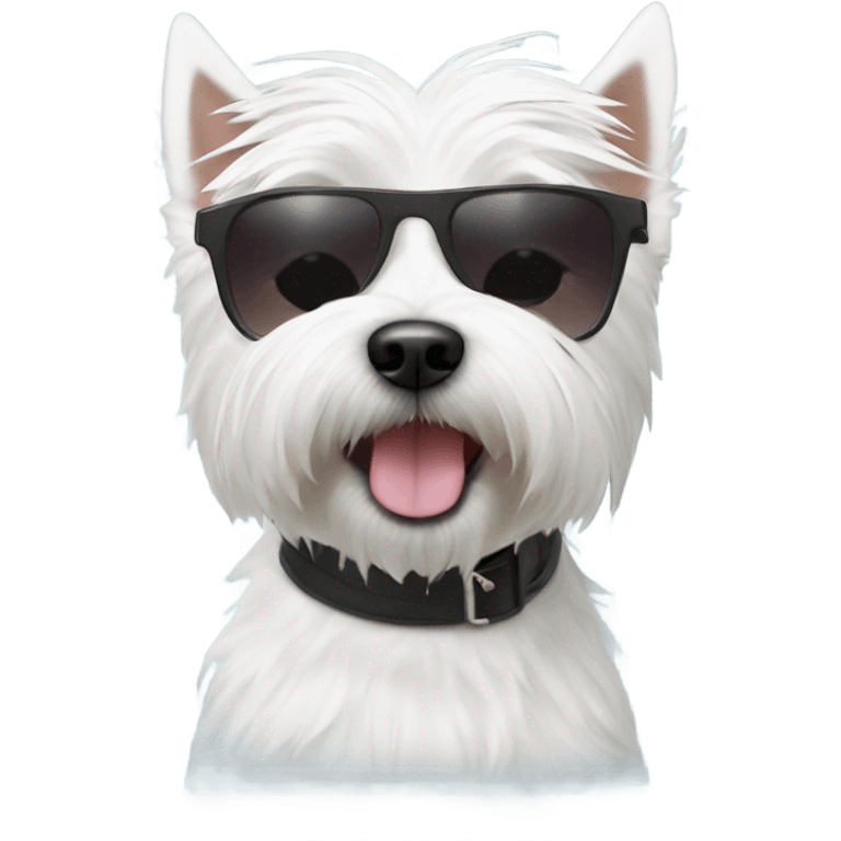 Westie with sunglasses emoji