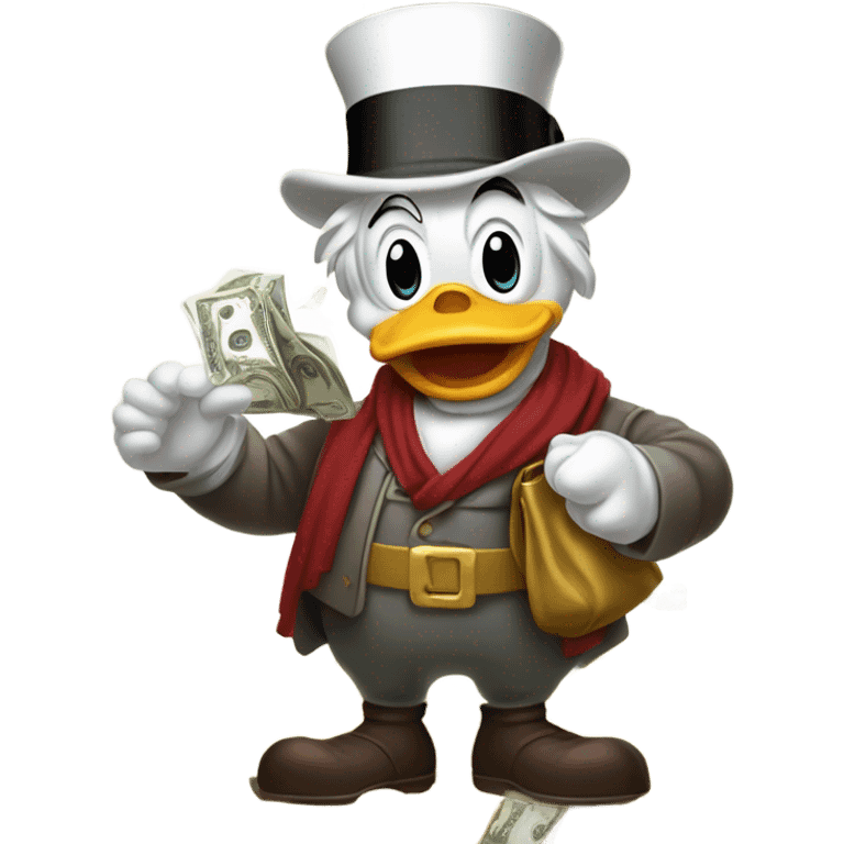 Scrooge Mcduck with money emoji