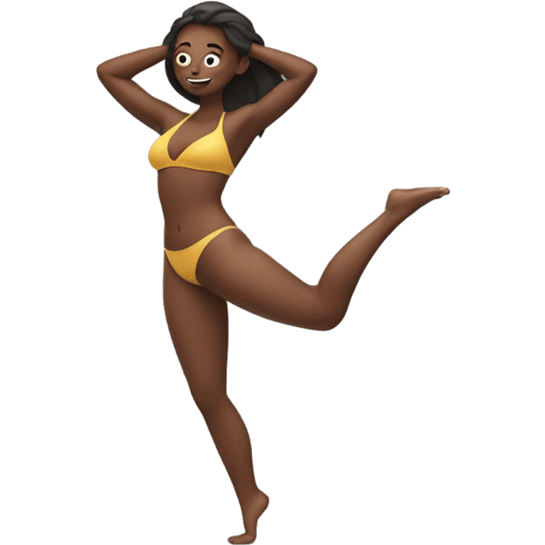 Woman in Bikini stretch emoji