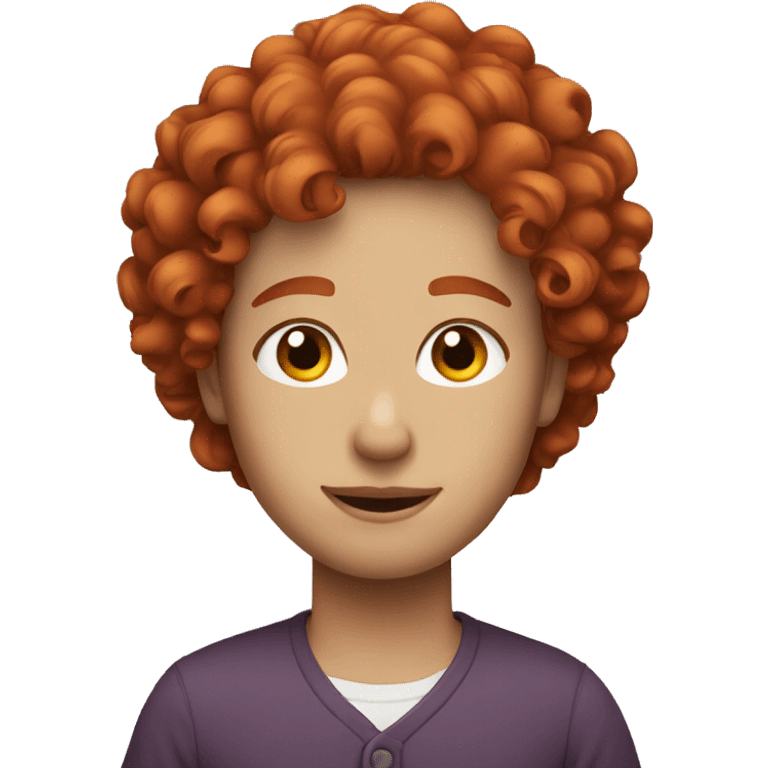 Red hair and curly  emoji