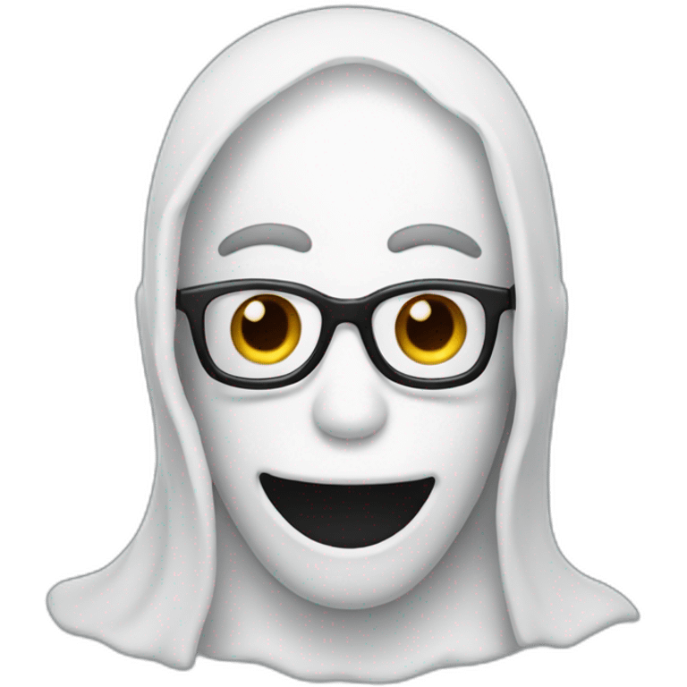 Nerdy-ghost emoji