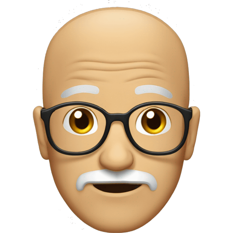 old man bald with goatee and round glasses emoji