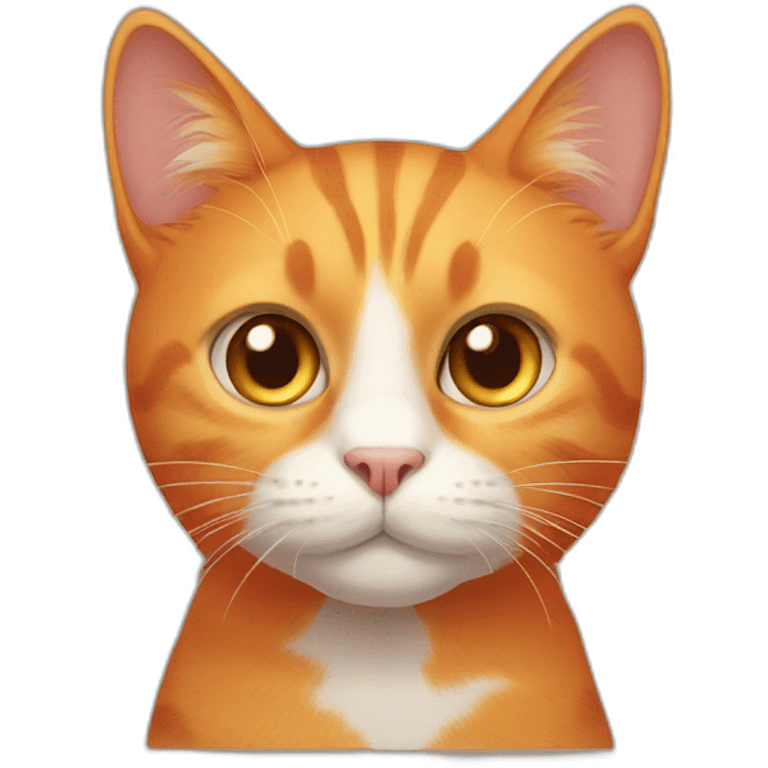 Orange cat with beautiful eyes emoji