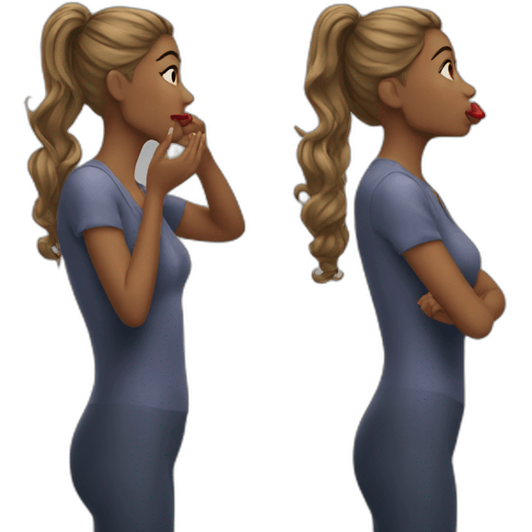 woman blowing kisses emoji