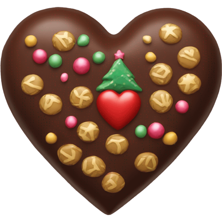 Heart chocolate Christmas  emoji