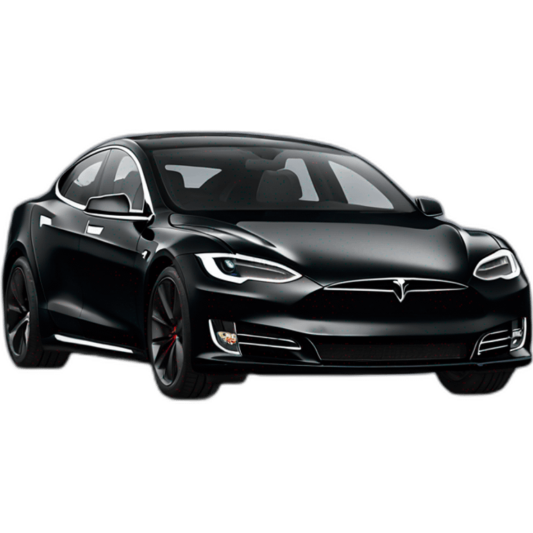 Black Tesla Model S P100D emoji