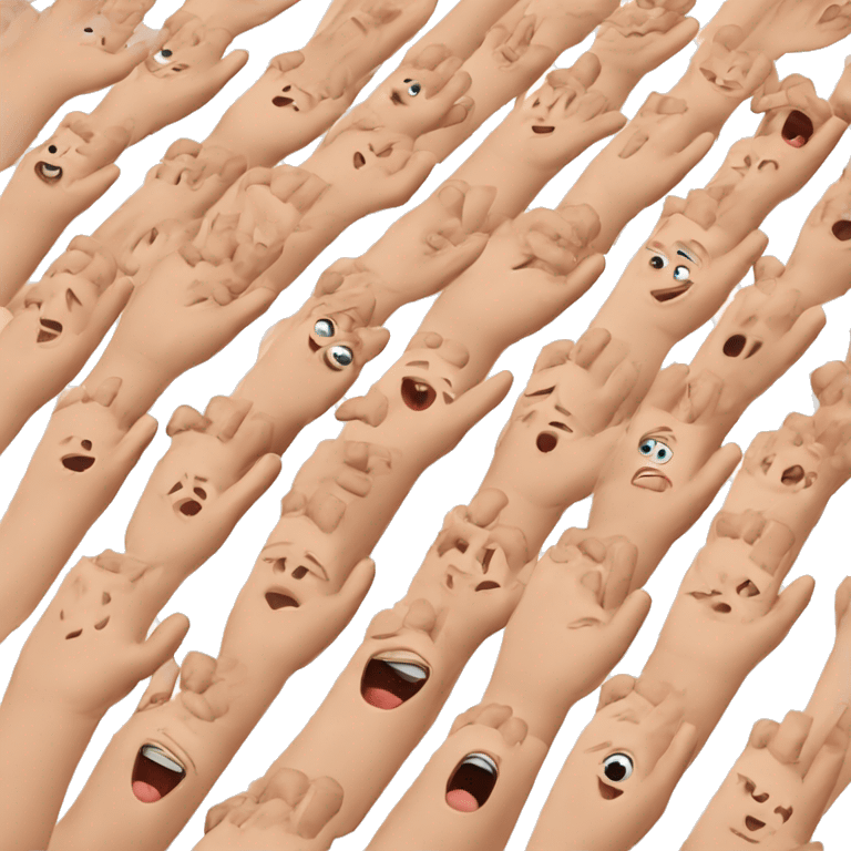 many fingers, too many fingers, why are there so many fingers emoji