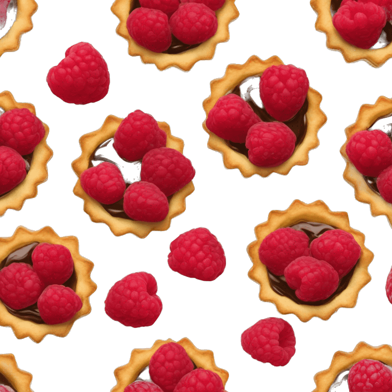 tartlet with cream and raspberries emoji