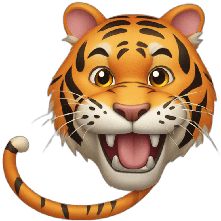 tiger in a mouse's mouth emoji