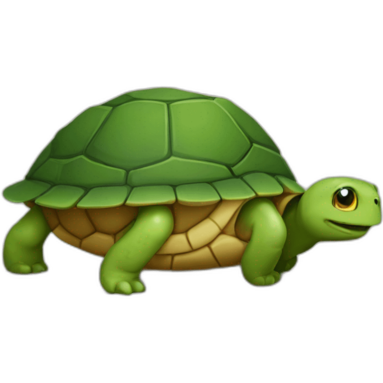 Chat sur une tortue emoji