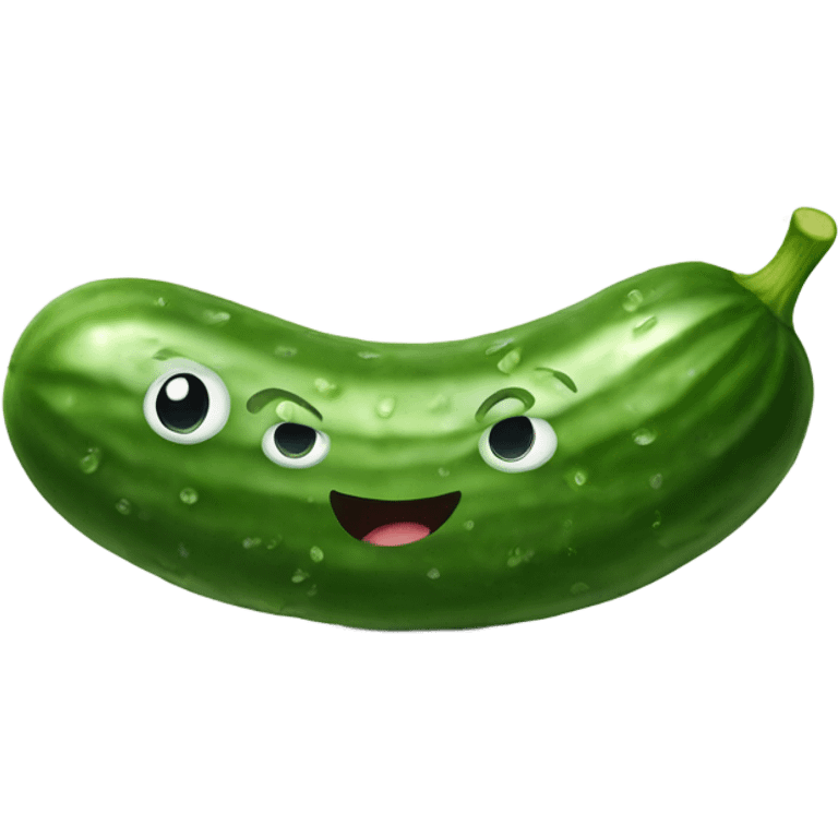 Rubbery cucumber emoji