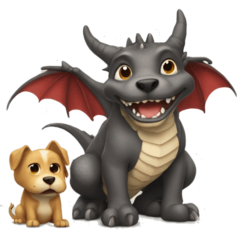 Dragon with dog emoji