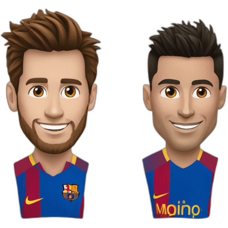 Lionnel Messi et Cristiano Ronaldo emoji