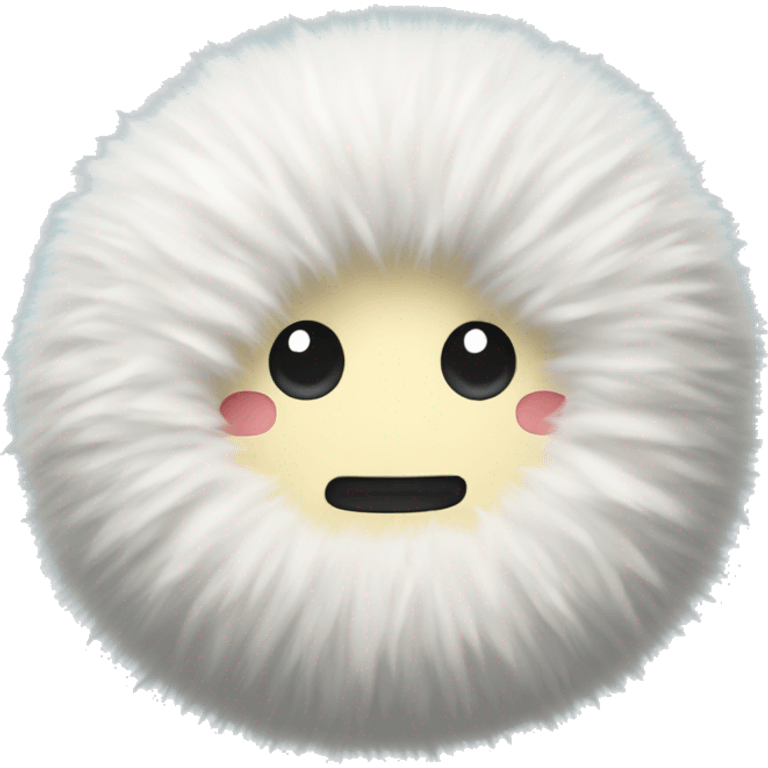 Fluffy circle pillow emoji