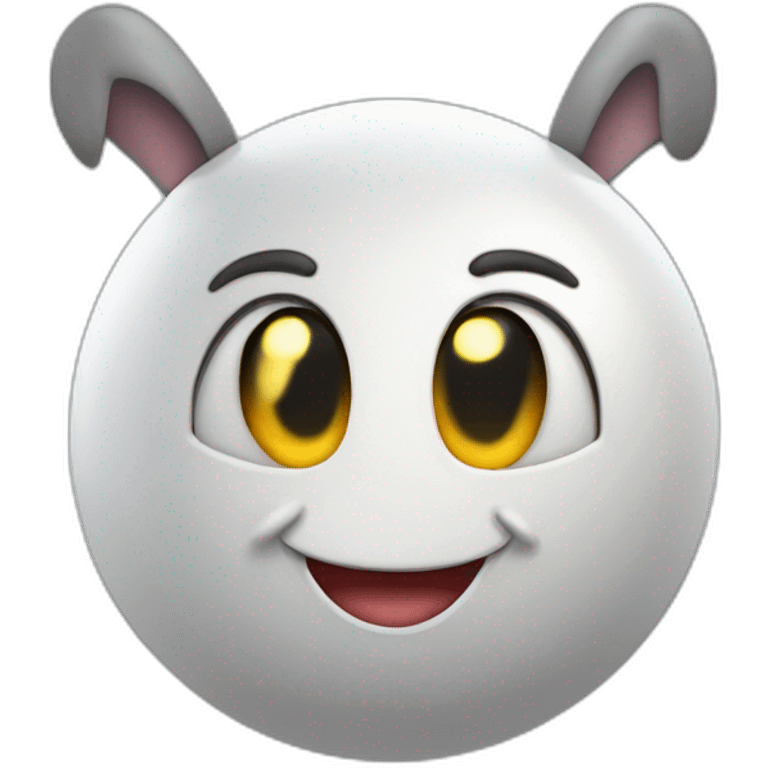 3d sphere with a cartoon Bugs Bunny skin texture emoji