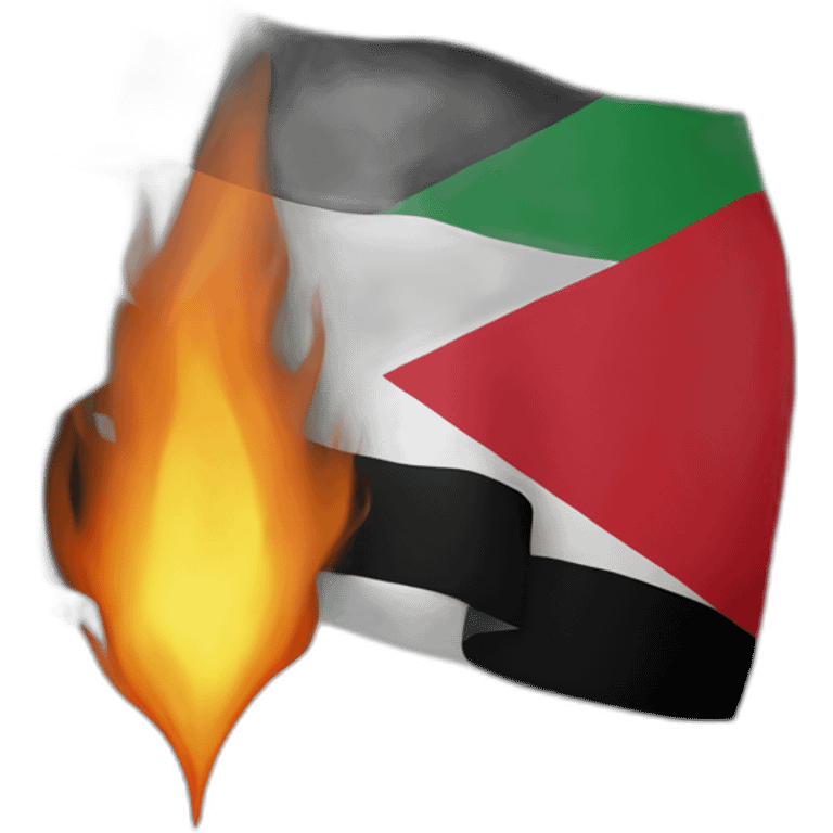 palestine flag in fire emoji