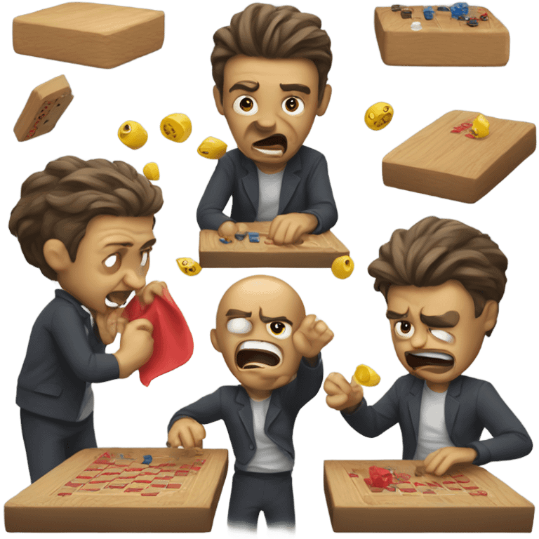 Panicking board gamer emoji