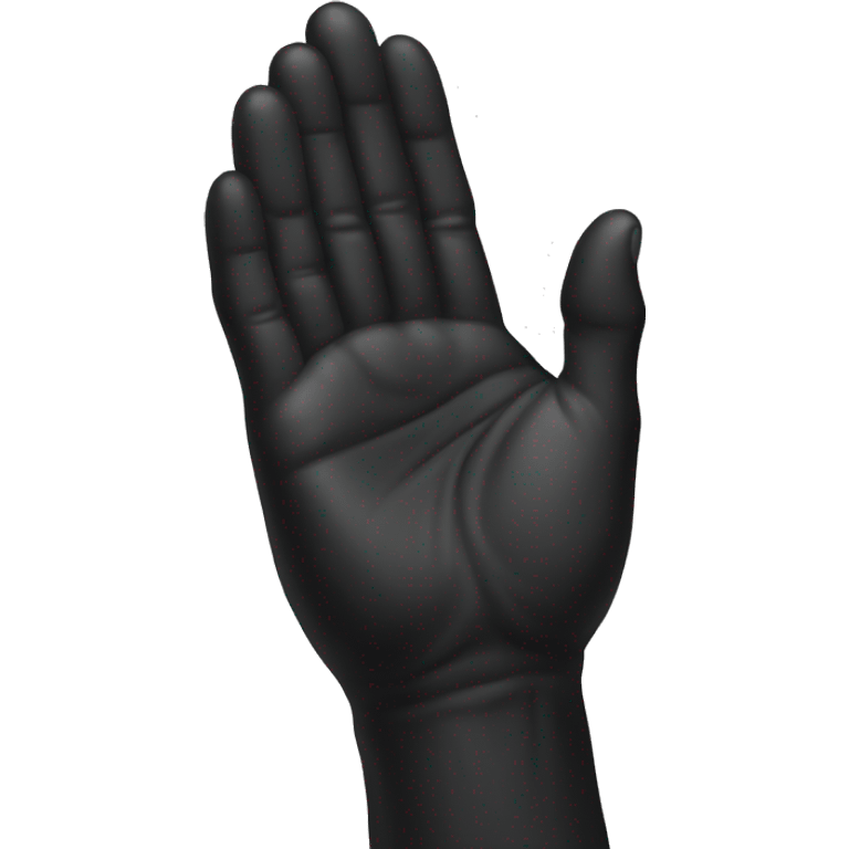 Black praying hands emoji