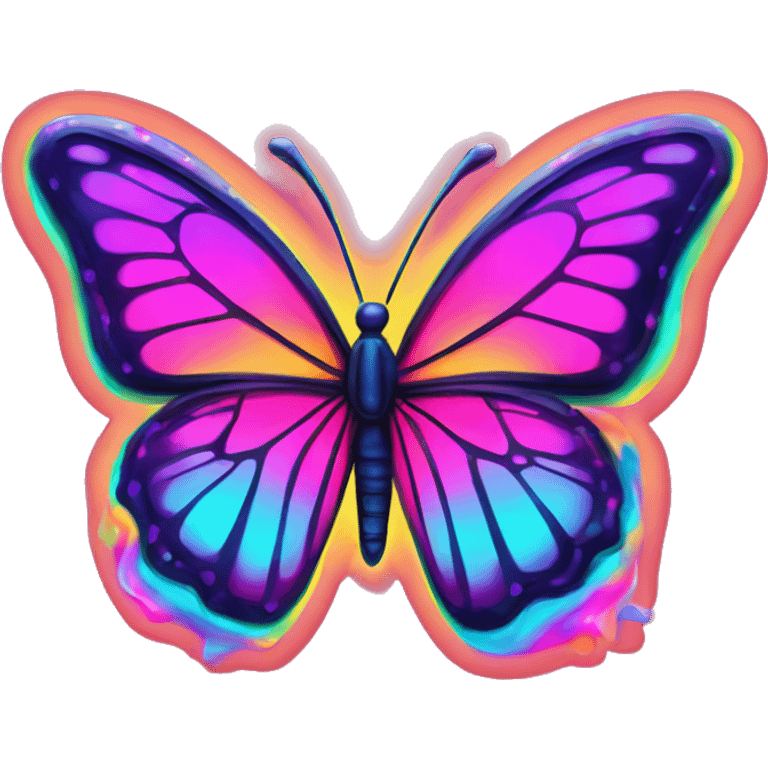 lisa frank neon butterfly emoji