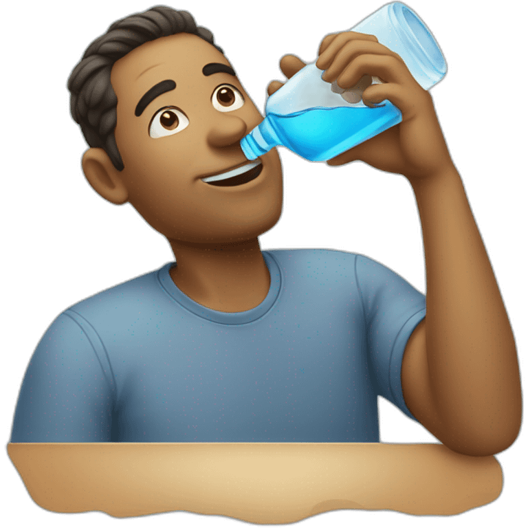 man drinkiing water emoji