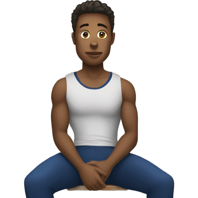 person sitting in locker room emoji