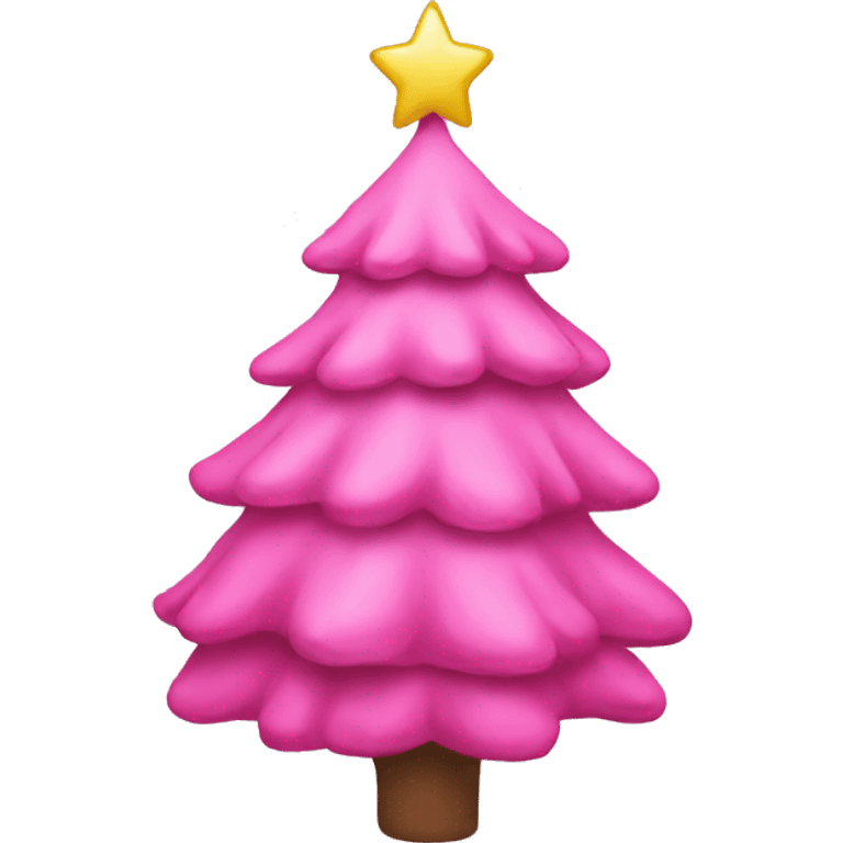 Pink Christmas tree emoji