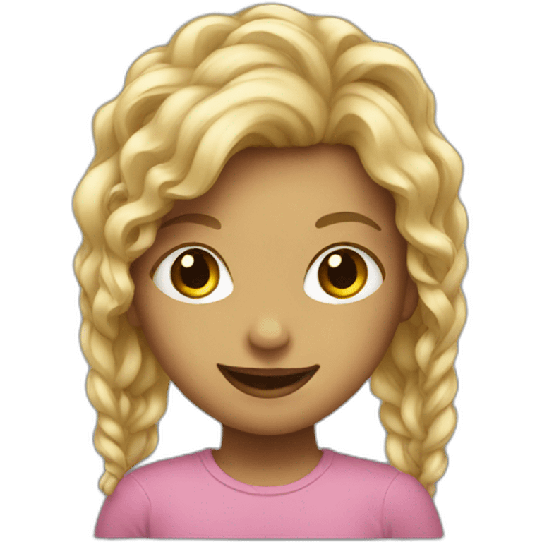 A girl with locks smiling emoji