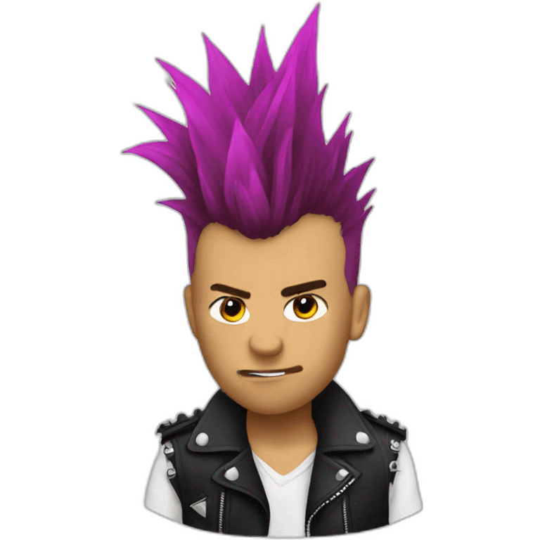 Punk with a mohawk emoji