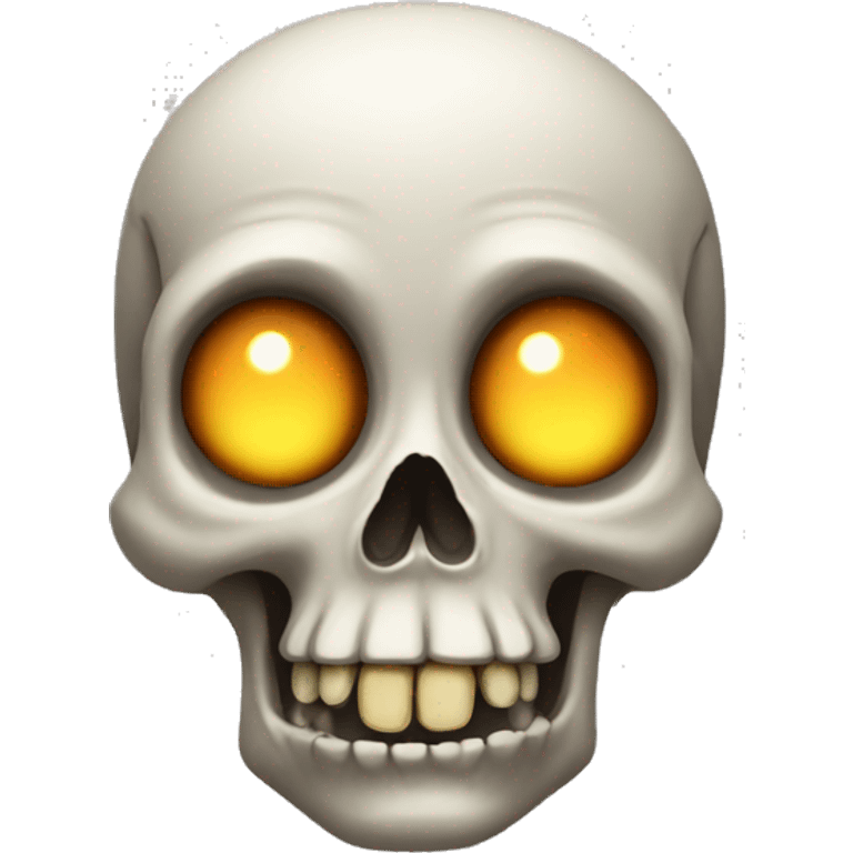 skull emoji with poping eyes emoji