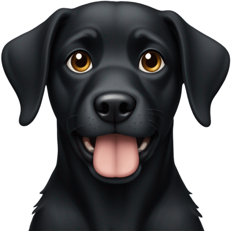 A black dog emoji