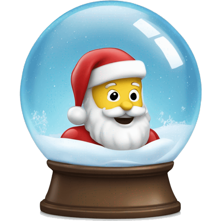 Snow globe with Santa and snow in the inside  emoji