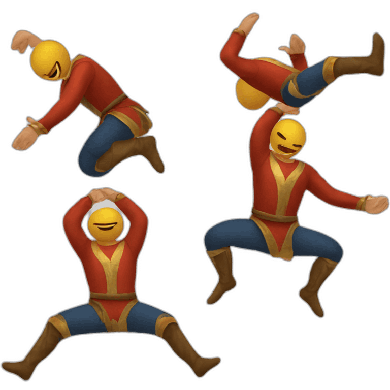 medieval circus acrobat doing a backflip emoji