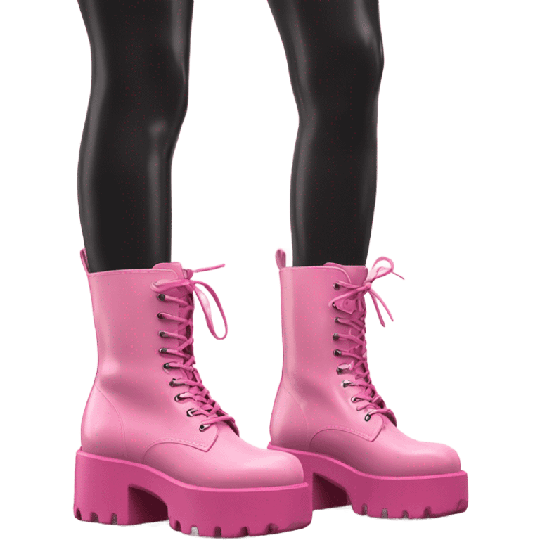 pink platform boots emoji