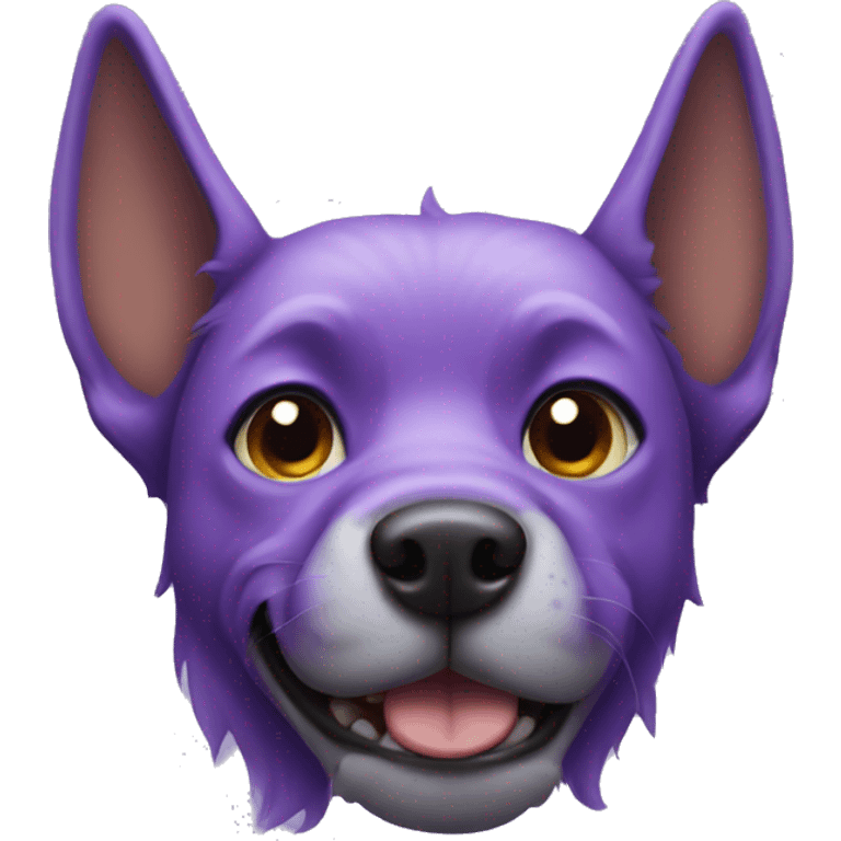 purple dog with horns emoji