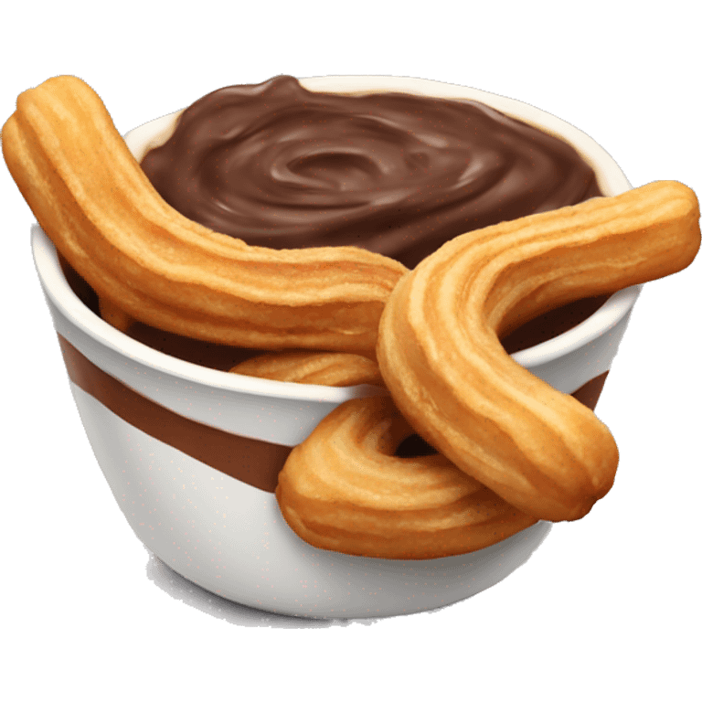 Churros with Nutella in a bowl emoji