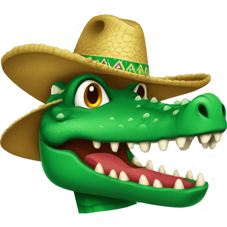 crocodile with sombrero emoji