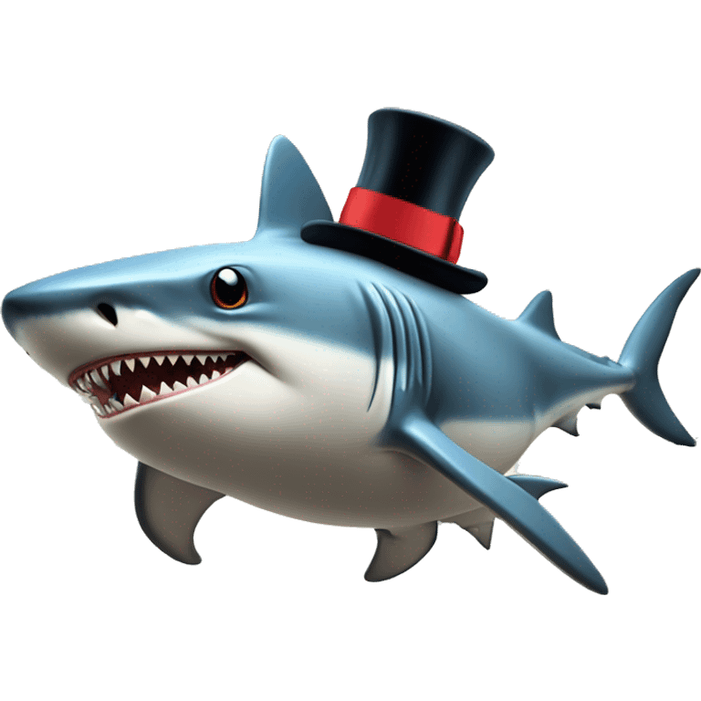 Shark with a top hat fighting a bear with an octupus on its head while on the top of a skyscraper emoji