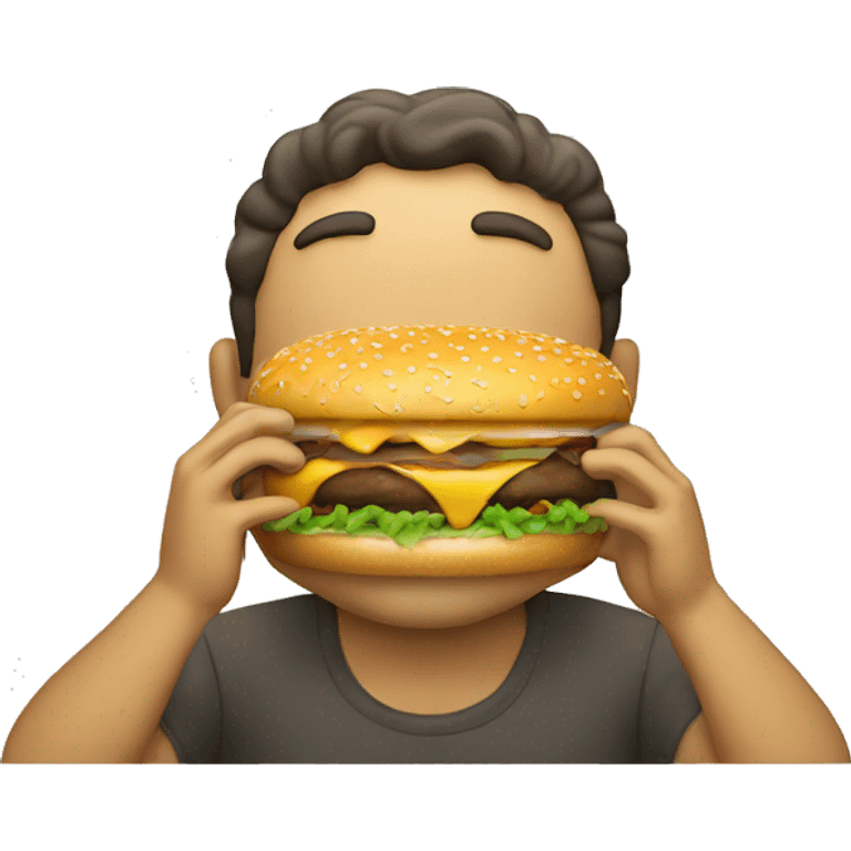 Man eating burger  emoji